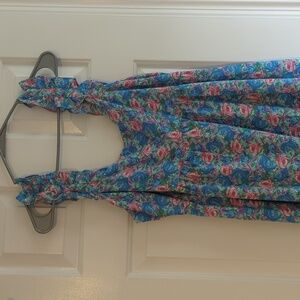 Maxi dress pink and blue